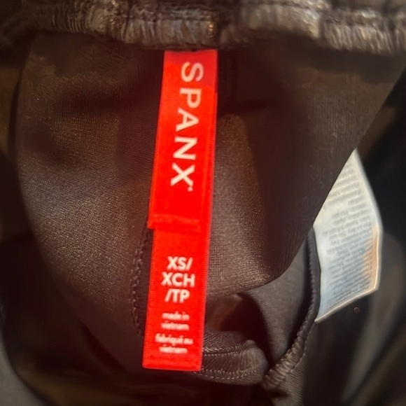 Spanx Black Faux Leather Joggers Pants XS - Picture 4 of 5